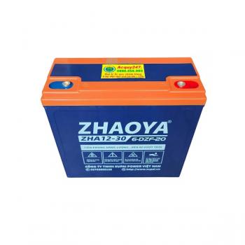 Ắc quy Zhaoya 20AH 6-DZF-20 (ZHA12-30) - sx Việt Nam