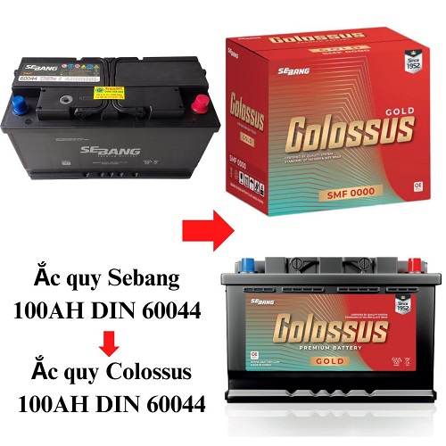 bình ắc quy Colossus 100Ah DIN 60044