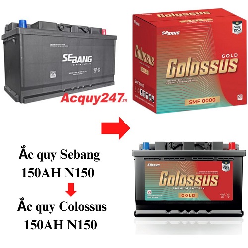 ắc qy colossus 150Ah N150